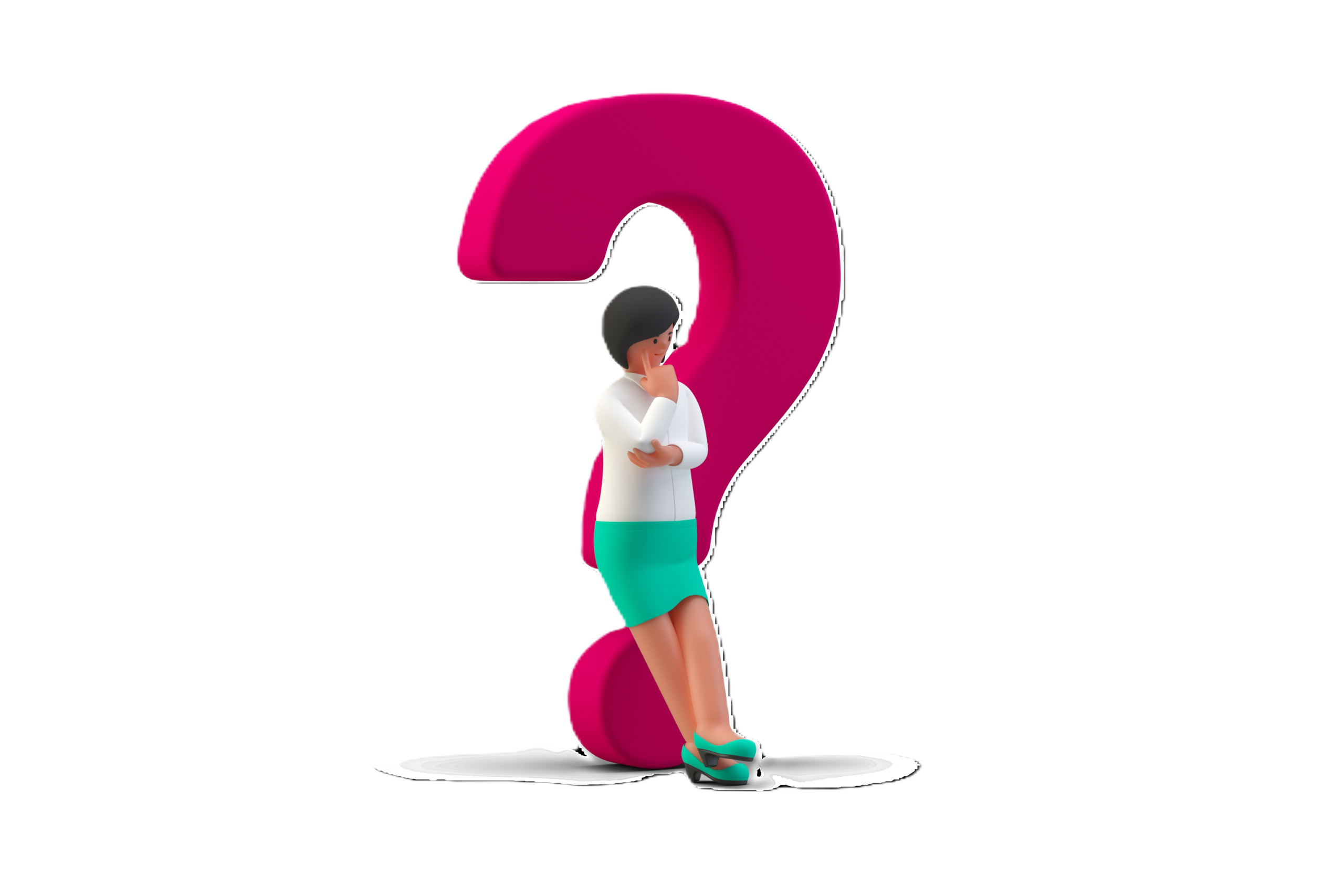 businesswoman-standing-thinking-near-big-question-mark-isolated-white-background